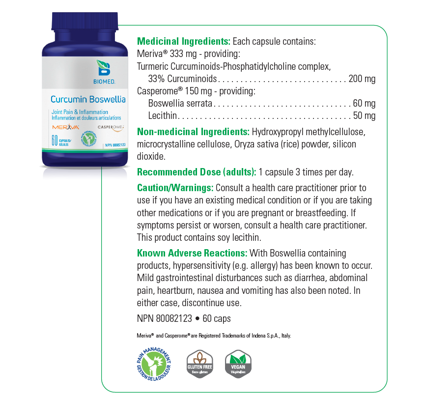 Curcumin Boswellia Phytosome 60 capsules
