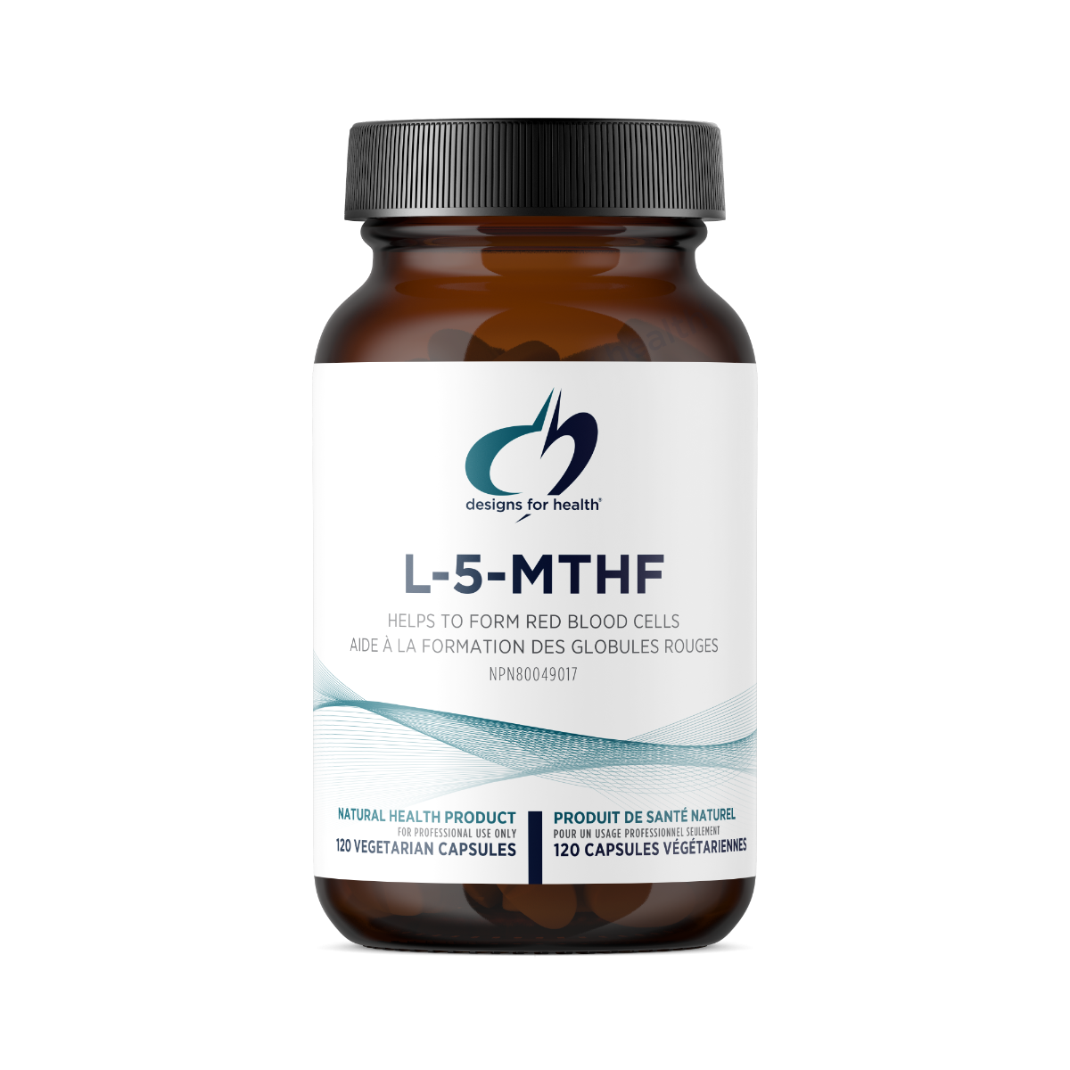 L-5-MTHF Folate -- 120 capsules