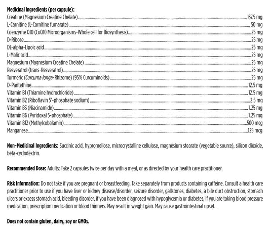 Mitochondrial NRG™, Support de mitochondrie, 120 capsules
