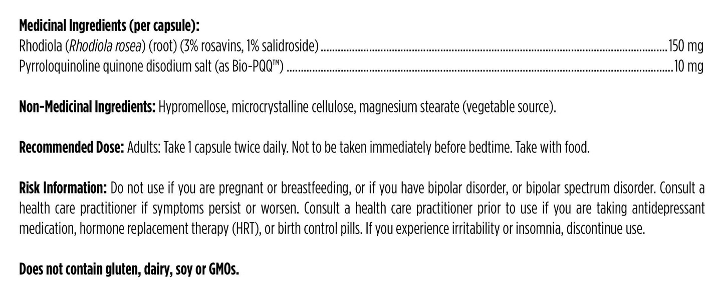 Mito-PQQ, Support de mitochondrie, 60 CAPSULES