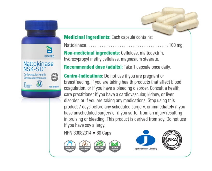 Nattokinase NSK-SD, 60 capsules