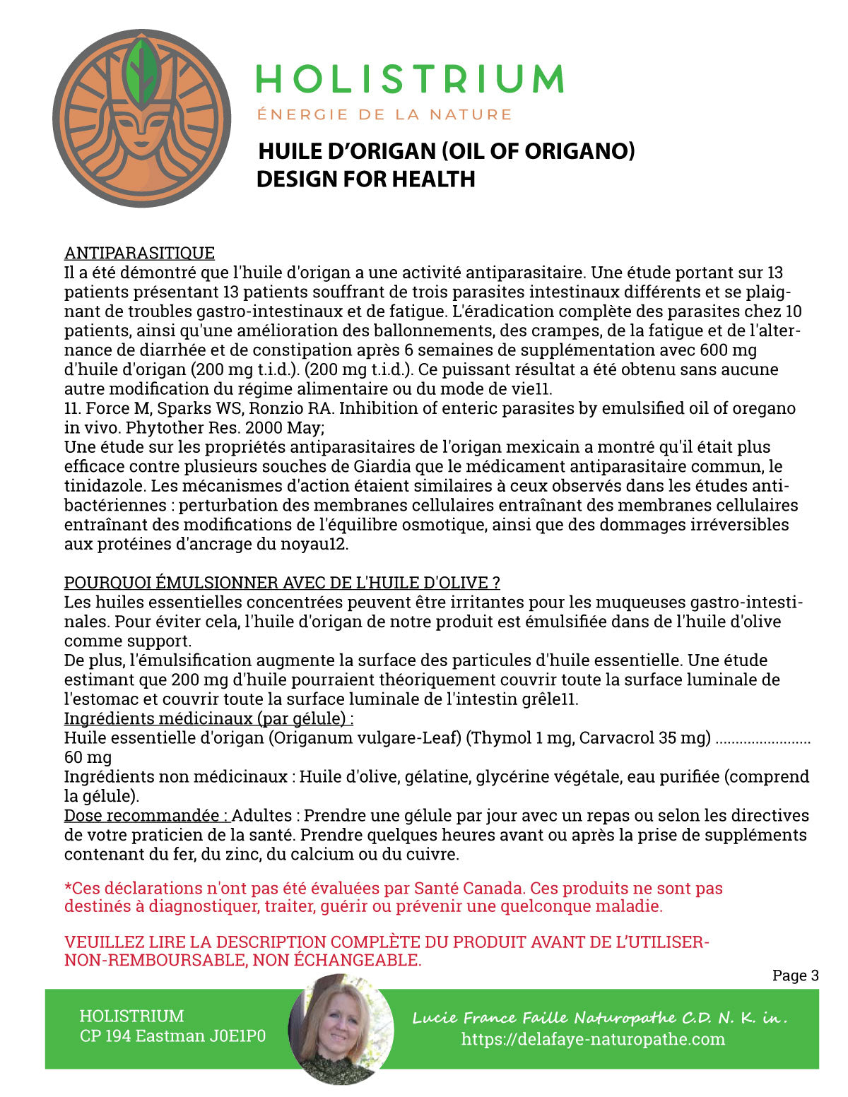Huile d'Origan (60 gélules)