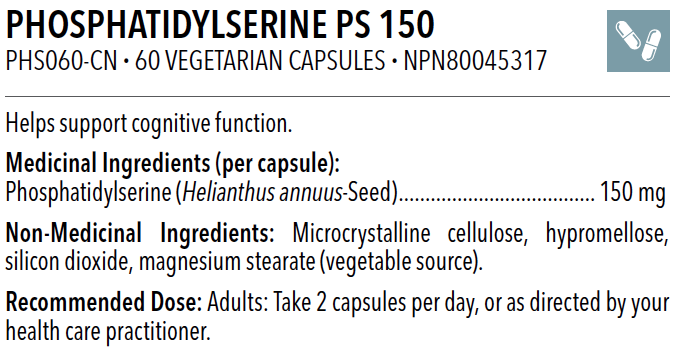 PS 150 Phosphatidylserine (60 capsules)