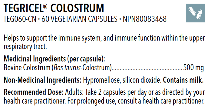 Colostrum Tegricel® (60 Capsules)