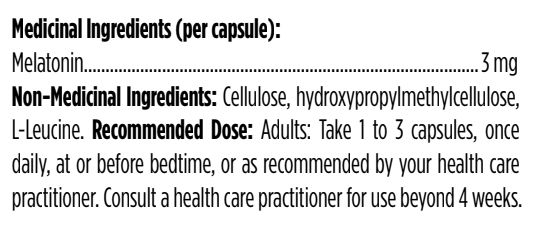 Melatonine, 60 capsules